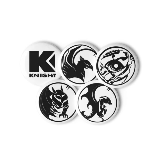 Set de pins - Cyclope, Dragon, Gargoyle, Griffon, Knight noir – Image 2