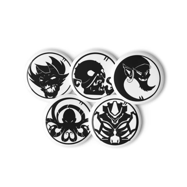 Set de pins - Giant, Korrigan, Kraken, Ogre, Tarasque noir – Image 2