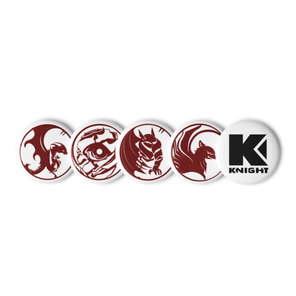 Set de pins - Cyclope, Dragon, Gargoyle, Griffon, Knight rouge
