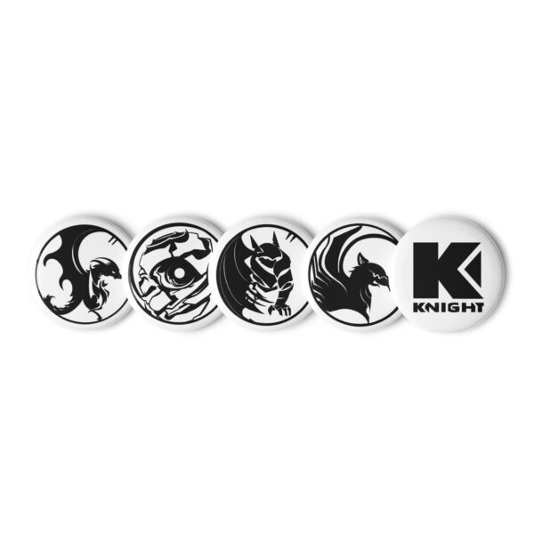 Set de pins - Cyclope, Dragon, Gargoyle, Griffon, Knight noir