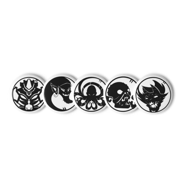 Set de pins - Giant, Korrigan, Kraken, Ogre, Tarasque noir