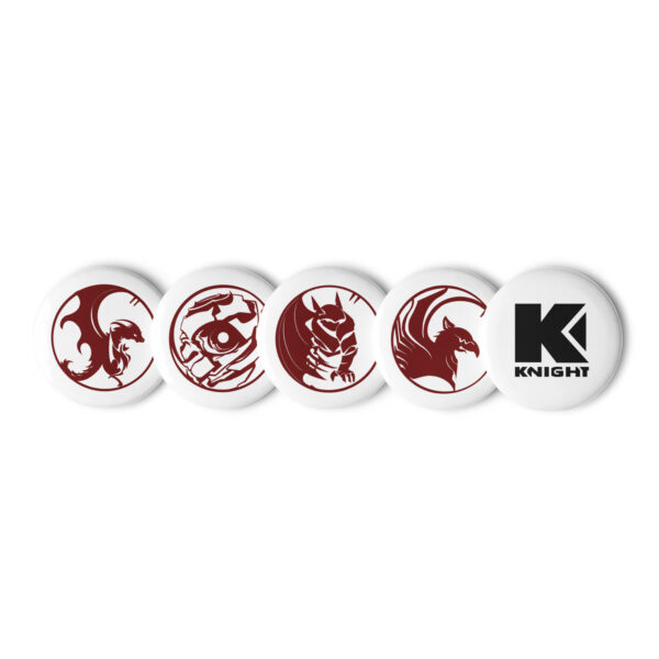 Set de pins - Cyclope, Dragon, Gargoyle, Griffon, Knight rouge – Image 3