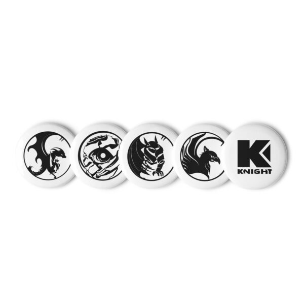 Set de pins - Cyclope, Dragon, Gargoyle, Griffon, Knight noir – Image 3